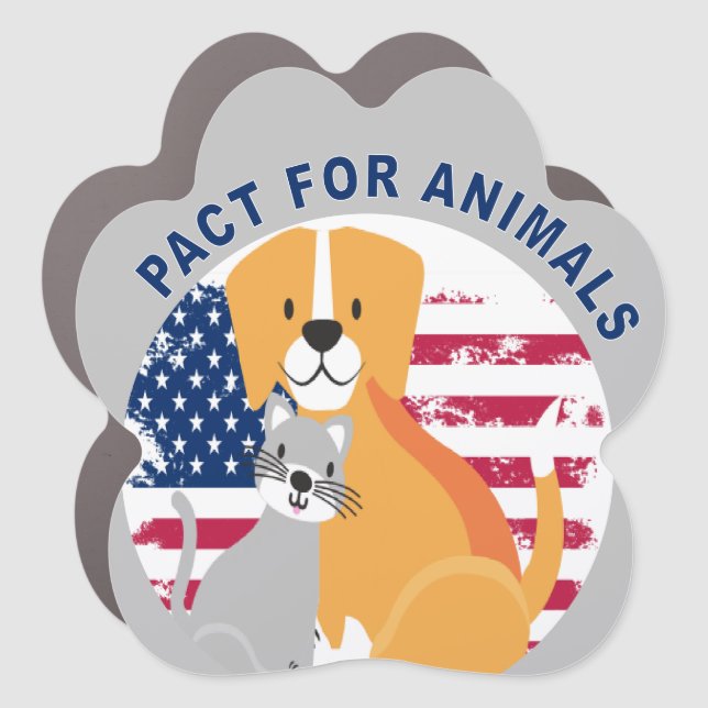 PACT Paw Print Car Magnet (Front)