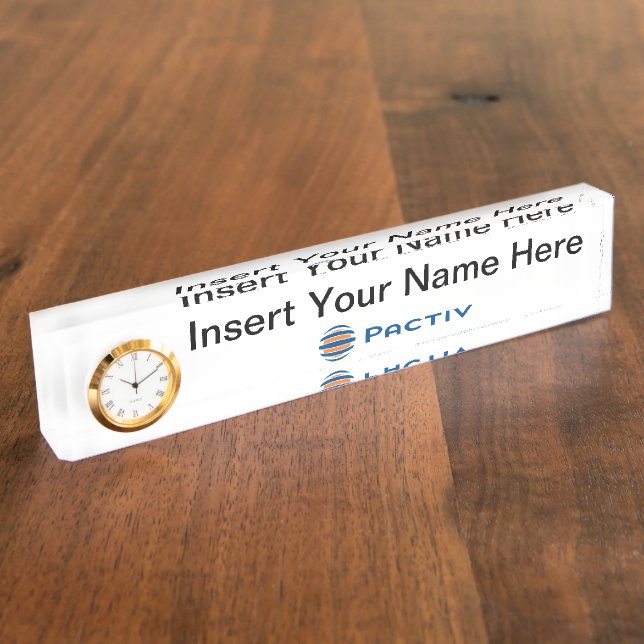 Pactiv Deskplate Name Plate (Side)