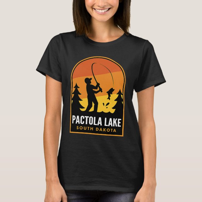 Pactola Lake South Dakota Fishing T-Shirt (Front)