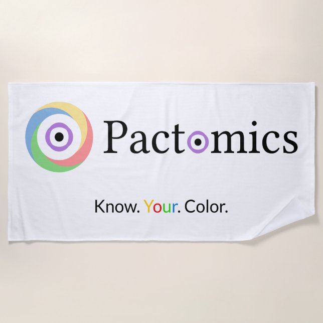 Pactomics. Know. Your. Color.  Beach Towel (Front)