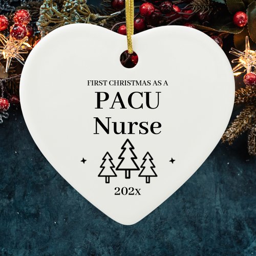 Pacu Nurse First Christmas Ceramic Ornament