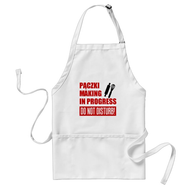 Paczki Making In Progress Adult Apron (Front)