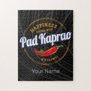 Pad Kaprao Chili Street Food Vintage Thailand Jigsaw Puzzle