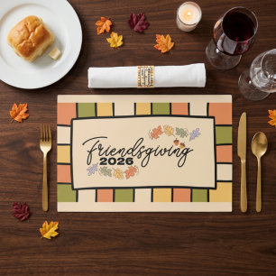Pad of Friendsgiving or Thanksgiving Placemats