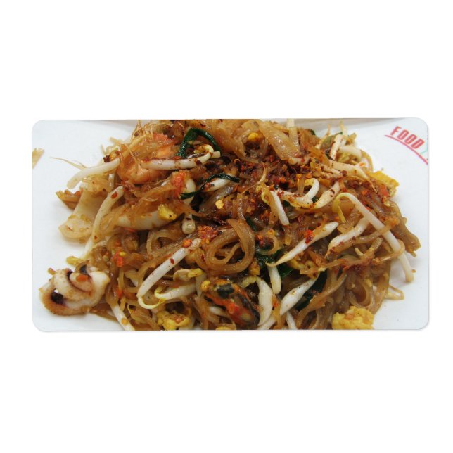 Pad Thai [ผัดไทย] Thailand Street Food Label (Front)