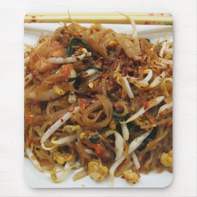 Pad Thai [ผัดไทย] Thailand Street Food Mouse Pad (Front)