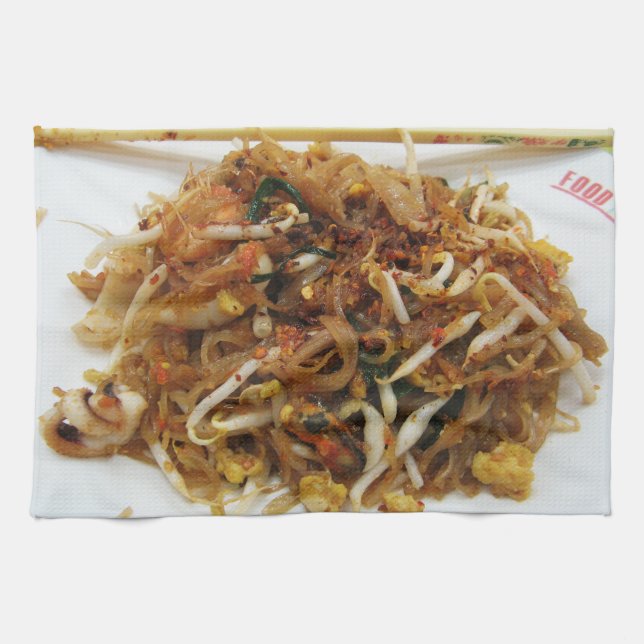 Pad Thai [ผัดไทย] Thailand Street Food Towel (Horizontal)