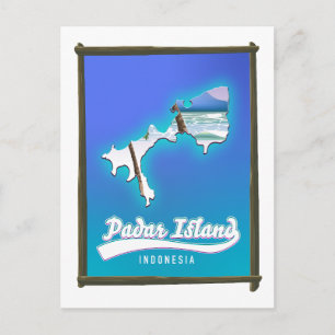 Padar Island Indonesia Holiday Postcard