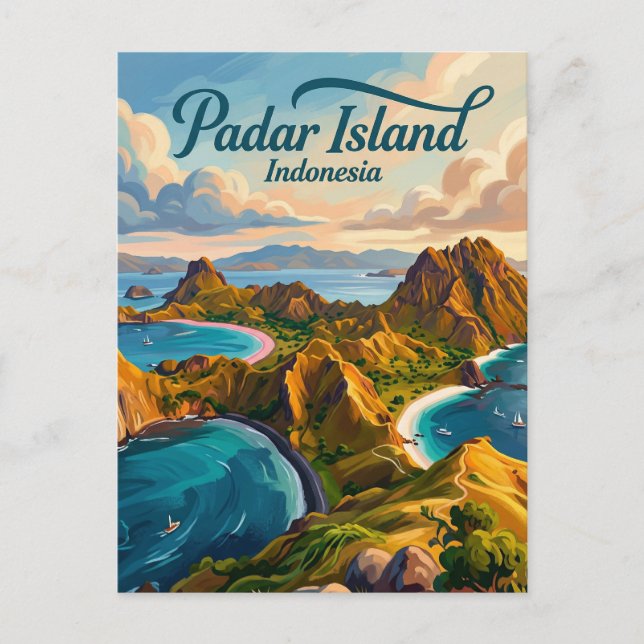 Padar Island Indonesia Postcard (Front)