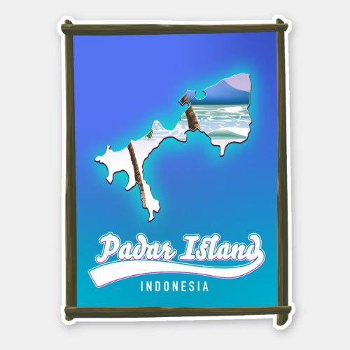 Padar Island Indonesia Sticker