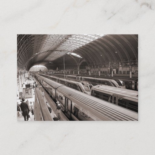Customizable Paddington Station, London. Mini Photo Business Cards