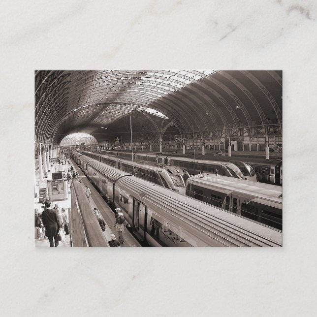 Paddington Station, London. Mini Photo Business Card (Front)