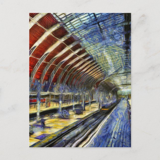 Paddington Station Van Gogh Postcard (Front)
