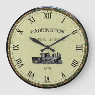 Paddington ~ Steam Engine ~ London England ~ 1879 Large Clock