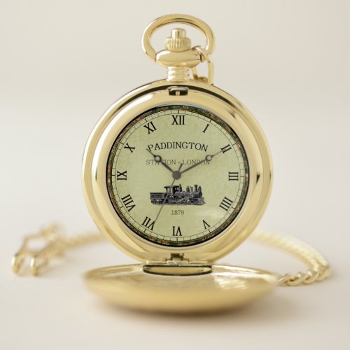 Paddington  Steam Engine  London England  1879 Pocket Watch