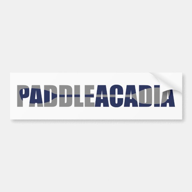 Paddle Acadia National Park Kayaking Maine Bumper Sticker (Front)