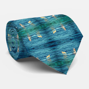 Paddle board surfing neck tie