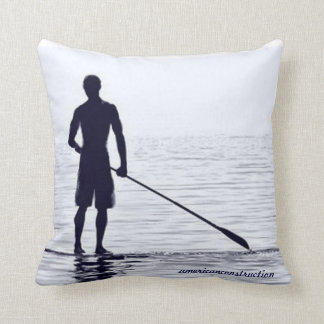 Paddle Boarder Throw Pillow