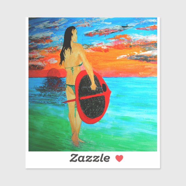 (Paddle boarding)  Sticker (Sheet)