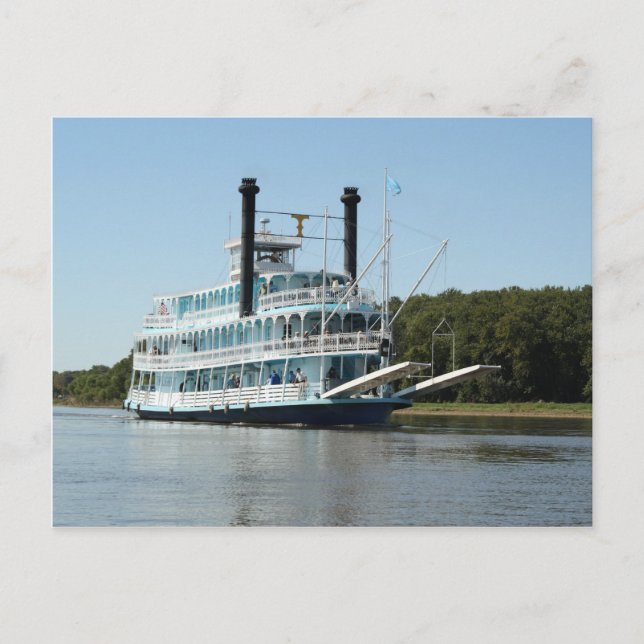 Paddle Boat & Barges Postcard (Front)