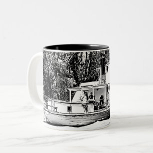 Paddle Boat on Murray River Victoria Two-Tone Coffee Mug