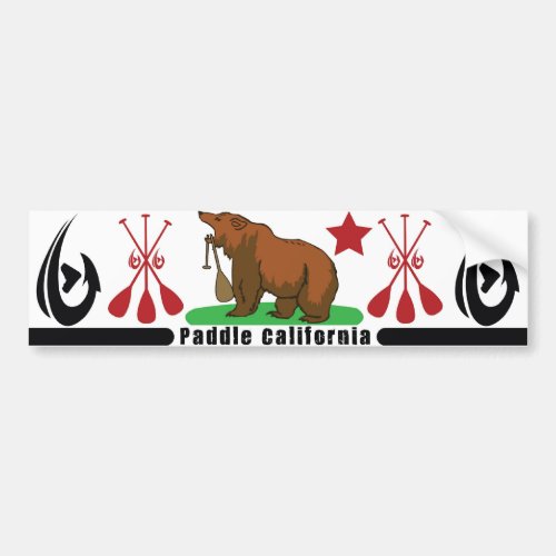 Paddle California Bumper Sticker