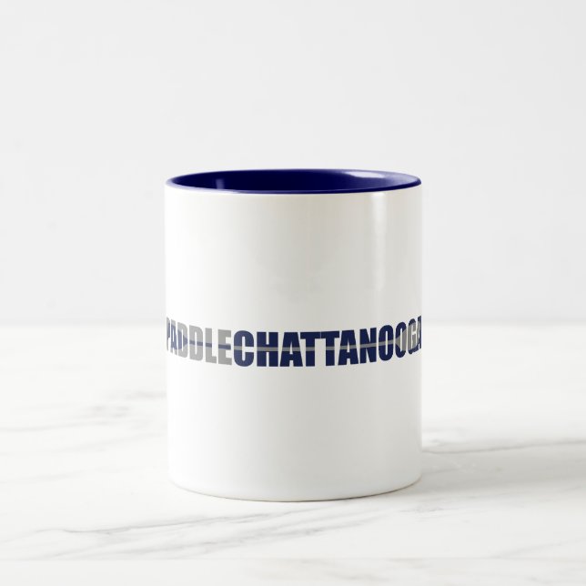 Paddle Chattanooga Tennessee Kayaking Two-Tone Coffee Mug (Center)