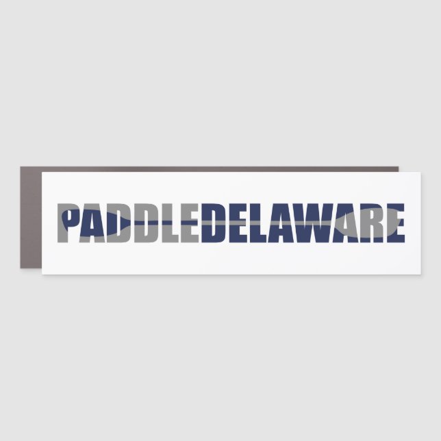 Paddle Delaware Kayaking Car Magnet (Front)