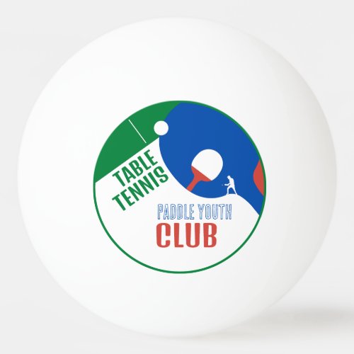 Paddle Design Table Tennis Club  Ping Pong Ball