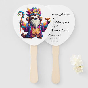 Paddle Fan Sloth Character as Moses