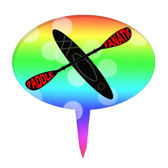 PADDLE FANATIC - KAYAK LOGO CAKE TOPPER (Front)