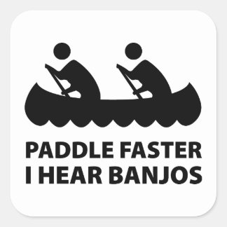 Paddle Faster I Hear Banjos Stickers | Zazzle