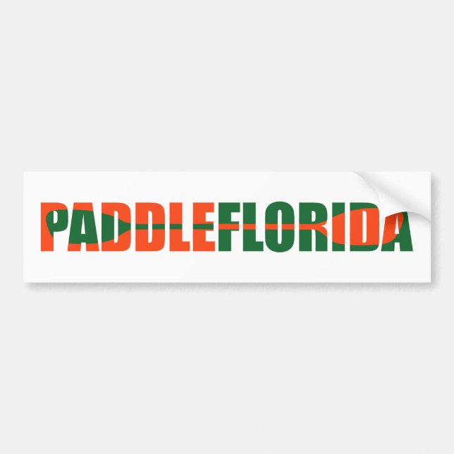 Paddle Florida Kayaking Bumper Sticker (Front)