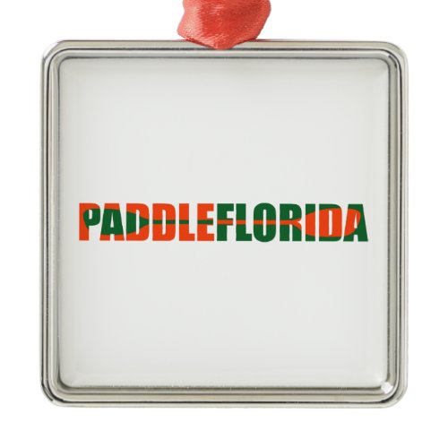 Paddle Florida Kayaking Metal Ornament