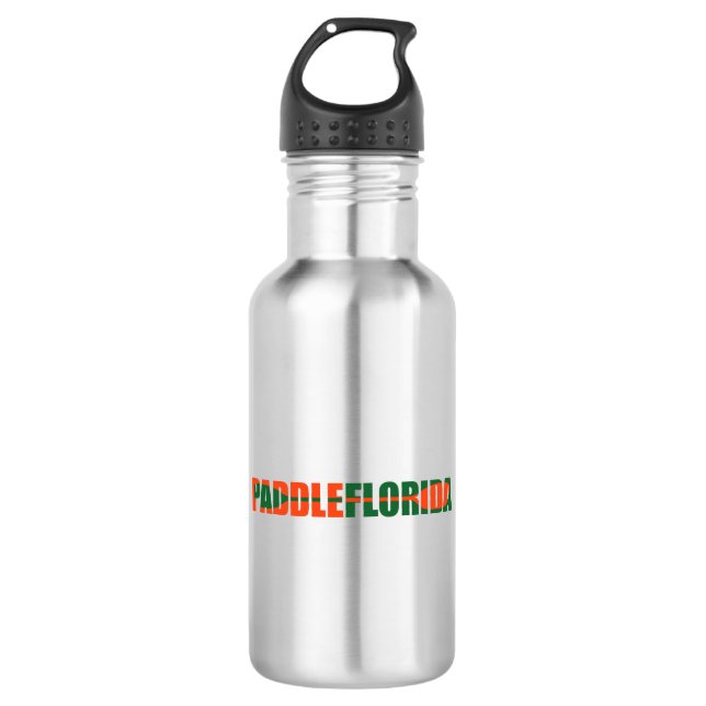 Paddle Florida Kayaking Stainless Steel Water Bottle (Front)