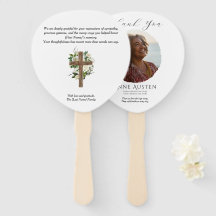 Paddle Funeral Hand Fan – Rounded Corners
