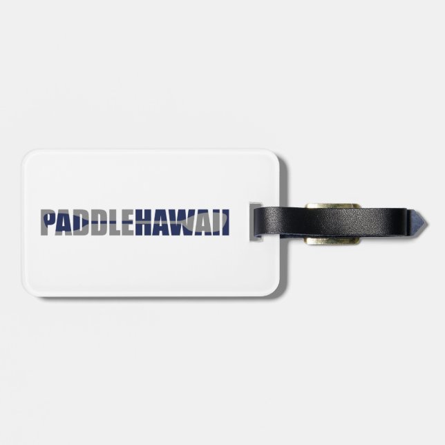 Paddle Hawaii Kayaking Luggage Tag (Back Horizontal)