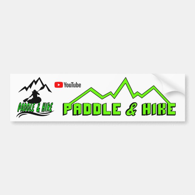 Paddle & Hike bumper sticker (Front)