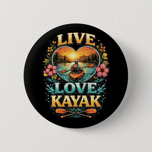Paddle Into the Sunset Button (Front)