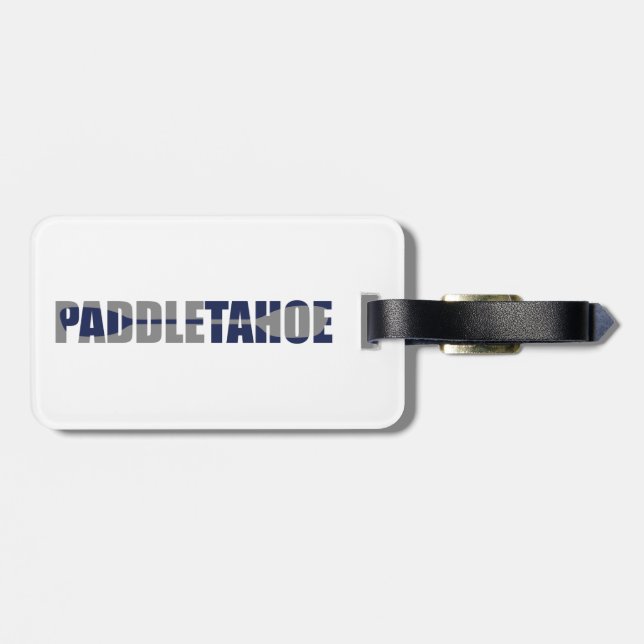 Paddle Lake Tahoe Kayaking Luggage Tag (Back Horizontal)