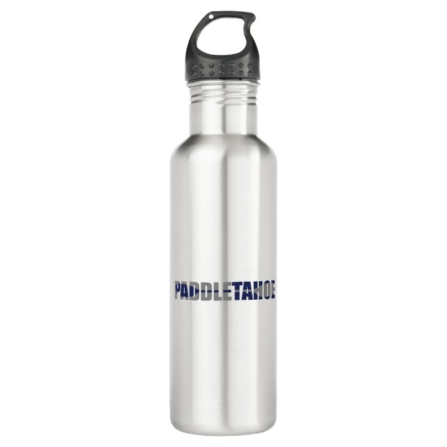 Paddle Lake Tahoe Kayaking Stainless Steel Water Bottle (Front)