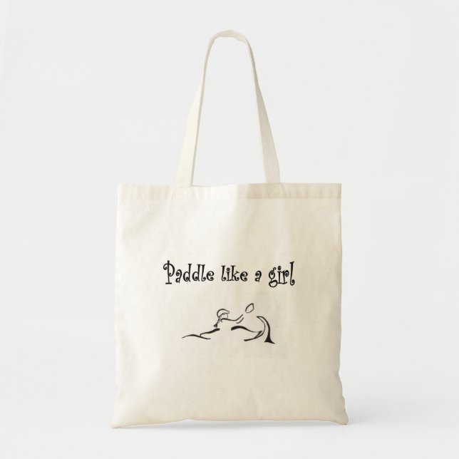 Paddle like a girl tote bag (Front)