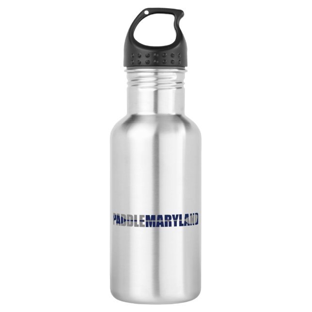 Paddle Maryland Kayaking Stainless Steel Water Bottle (Front)