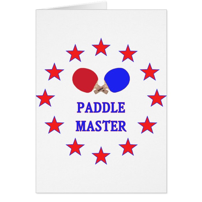 Paddle Master Ping Pong Greeting Cards