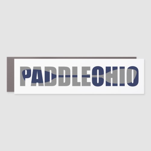 Paddle Ohio Kayaking Car Magnet