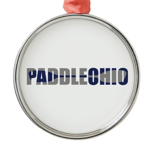 Paddle Ohio Kayaking Metal Ornament