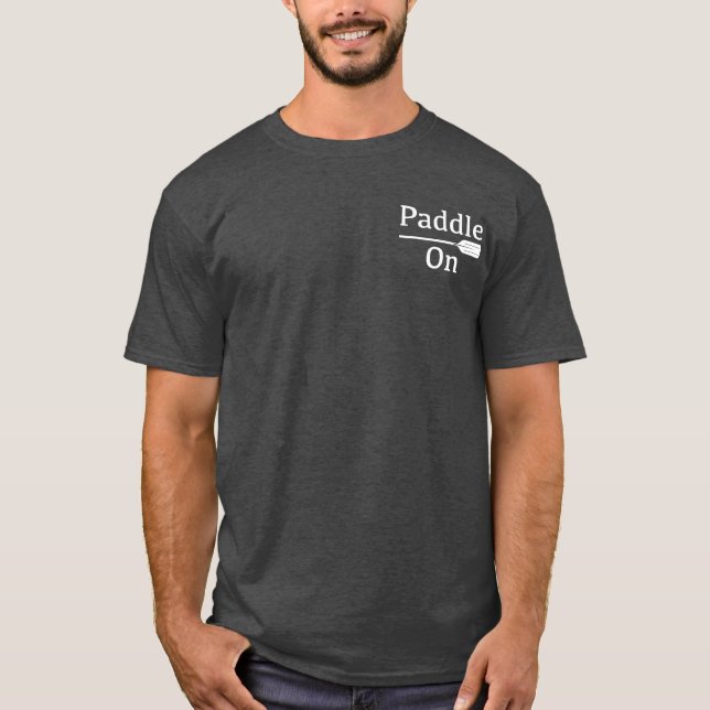 Paddle On design - Men's Basic Dark T-Shirt (Front)