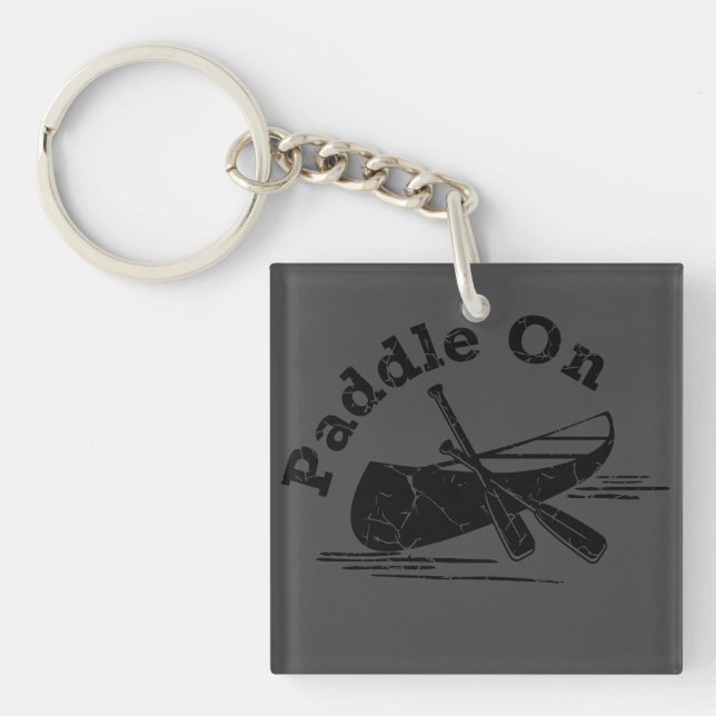 Paddle On Design - Square (double-sid Keychain (Front)