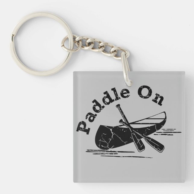 Paddle On Design - Square (double-sid Keychain (Front)