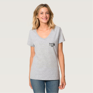 Paddle On Design - Women's Basic V-Neck T-Shirt